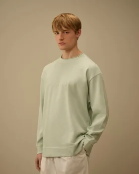 Taranmış Jersey 10/2 Geniş Kesim Yalak Yaka Sweatshirt