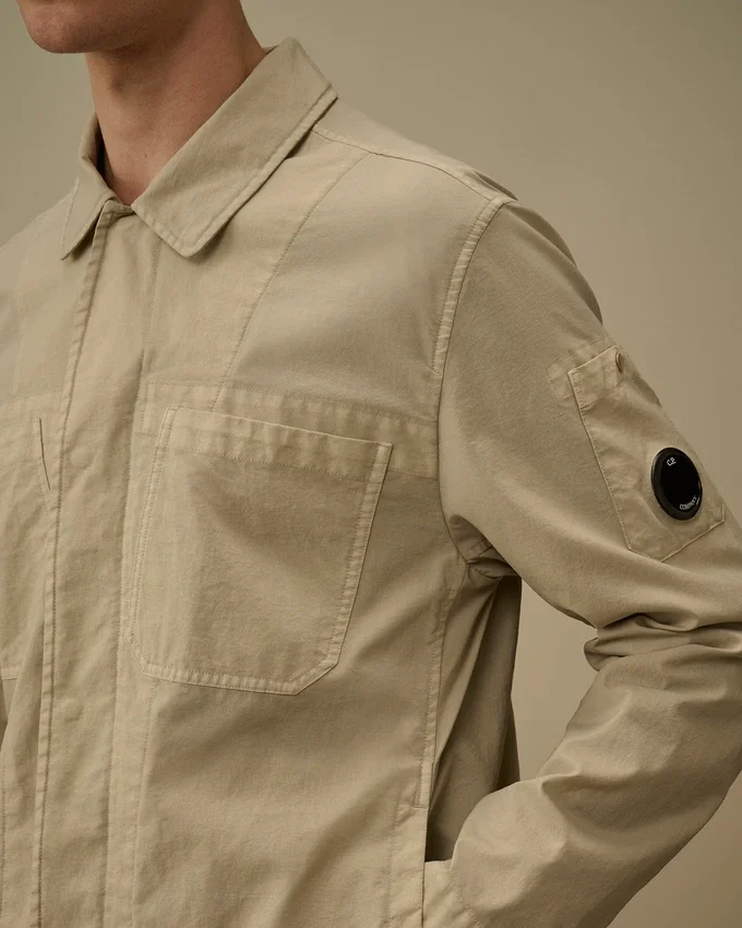 Taylon P Göğüs Cepli Lens Düğmeli Overshirt