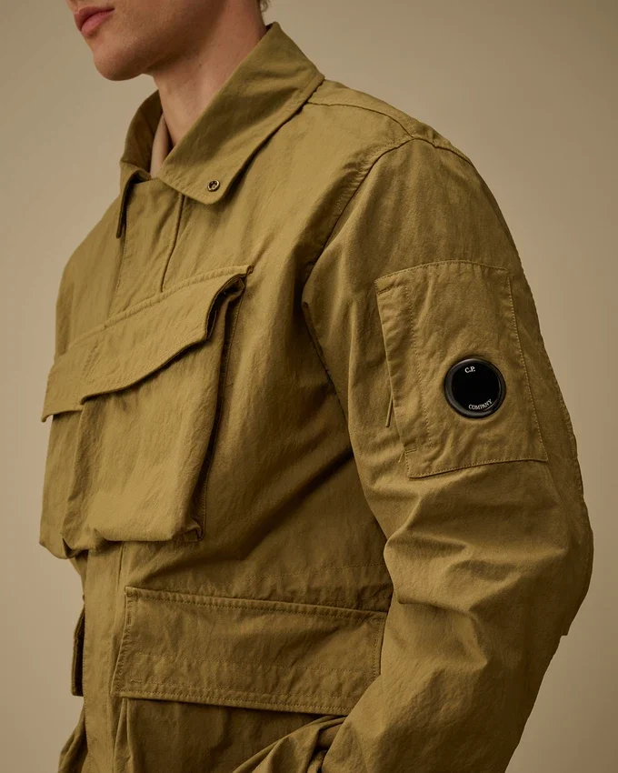 Twill Fermuarlı Lens Ceket
