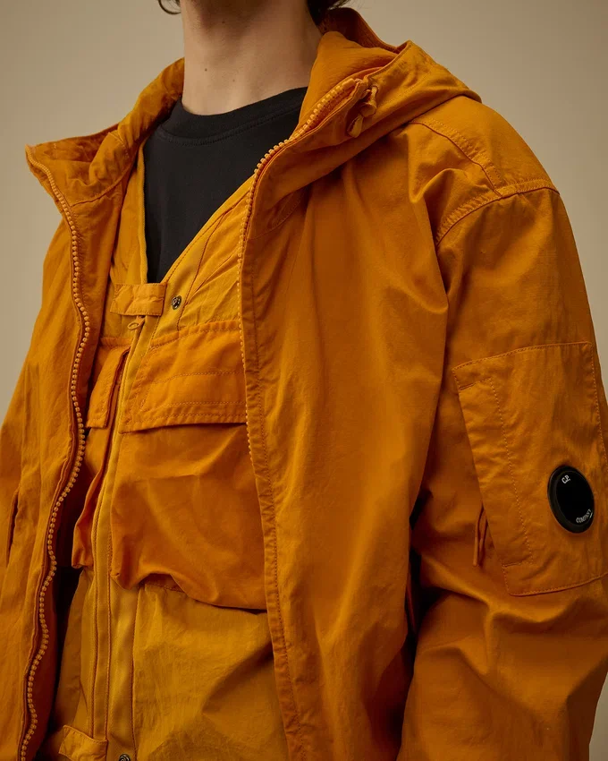 Twill Kapüşonlu Lens Ceket