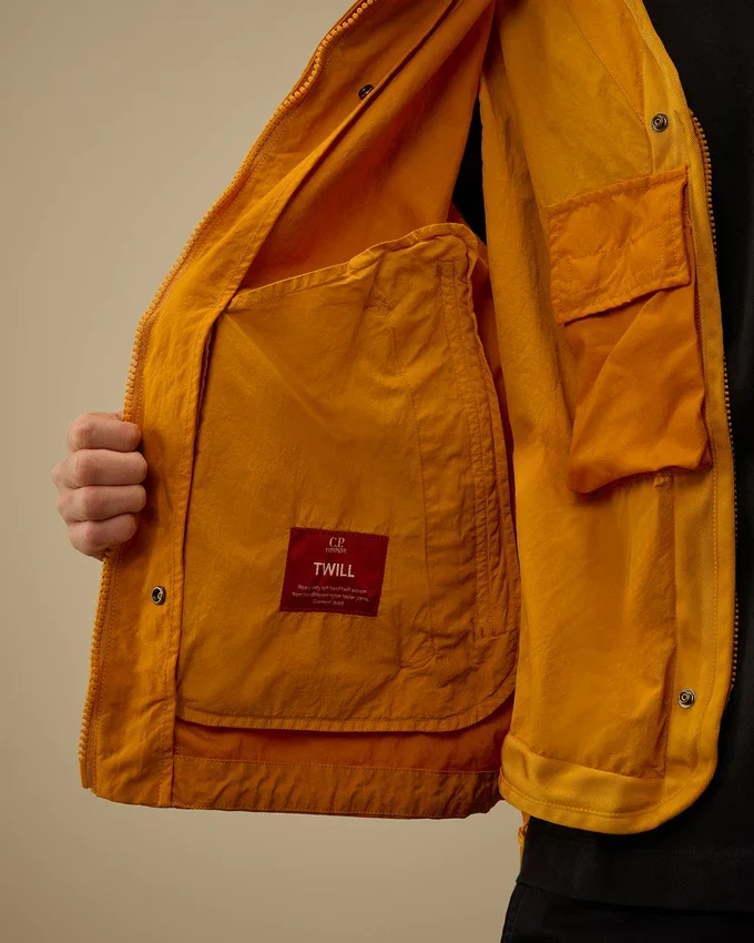 Twill Kapüşonlu Lens Ceket