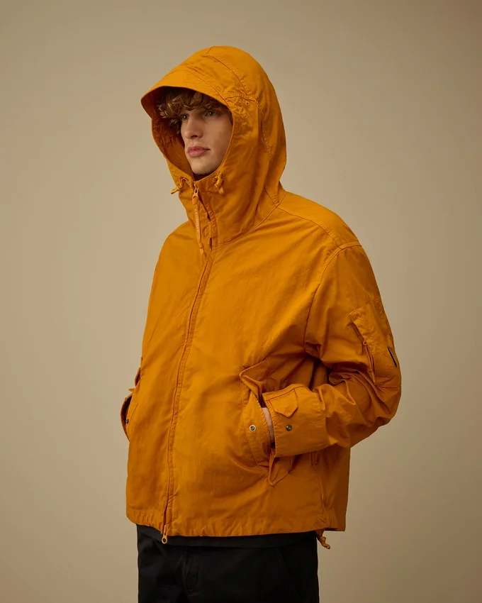 Twill Kapüşonlu Lens Ceket