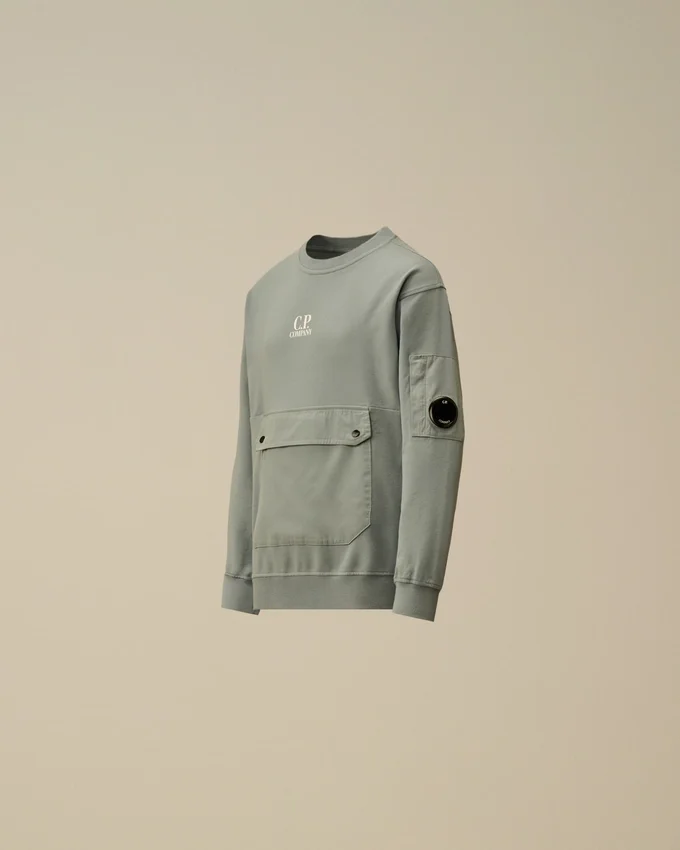 U16 Hafif Polar Karışımlı Bisiklet Yaka Lens Sweatshirt