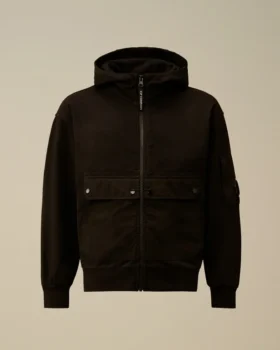 U16 Hafif Polar Karışımlı Kapüşonlu Lens Sweatshirt