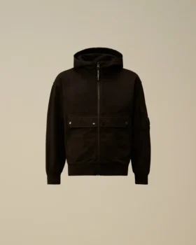 U16 Hafif Polar Karışımlı Kapüşonlu Lens Sweatshirt