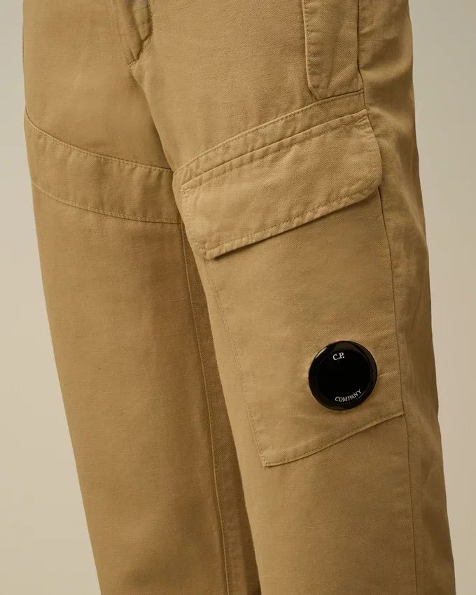 U16 Pamuk/Keten Kargo Lens Pantolon