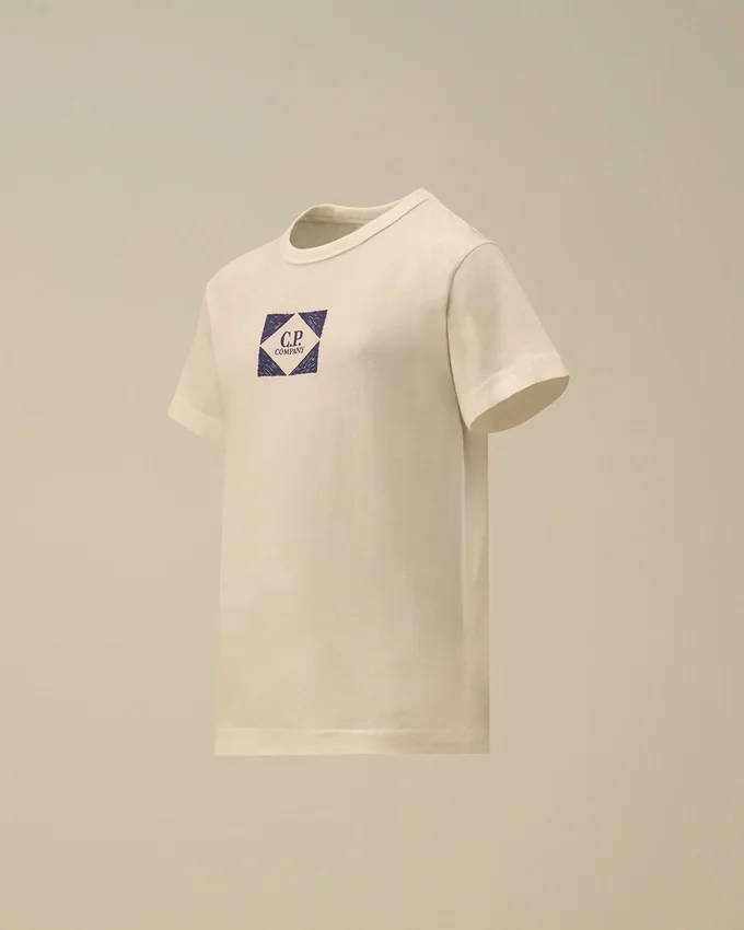 U16 Pamuklu Jersey 30/1 Kısa Kollu Grafikli Gömlek