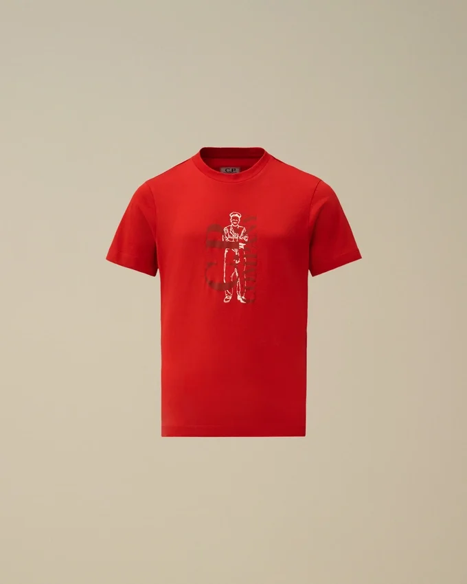 U16 Pamuklu Jersey 30/1 Kısa Kollu Logo Gömlek